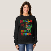 Sweatshirt Hello High School Rex Dinosaur Back To School Boys (Devant entier)
