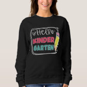 Sweatshirt Hello Kindergarten Back To School Teacher Student  (Devant)