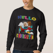 Sweatshirt Hello Kindergarten Sheep Flying Plane (Devant)