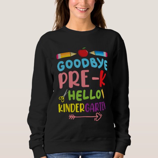 Sweatshirt Hello Kindergarten Teacher Student Back To School  (Devant)