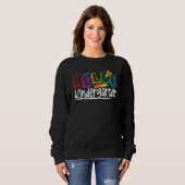 Sweatshirt Hello Kindergarten Team Kinder Back To School Teac (Devant entier)