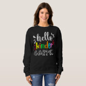 Sweatshirt Hello Kindergarten Team Kinder Back To School Teac (Devant entier)
