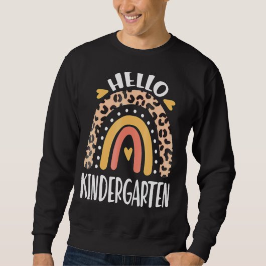 Sweatshirt Hello Kindergarten Team Rainbow Teachers Kids Back (Devant)