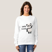Sweatshirt Hello Lovely – Cute Panda T-Shirt Design | Kawaii  (Devant entier)