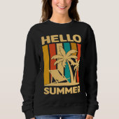 Sweatshirt Hello Summer Feeling Tropical Beach Summer Vacatio (Devant)