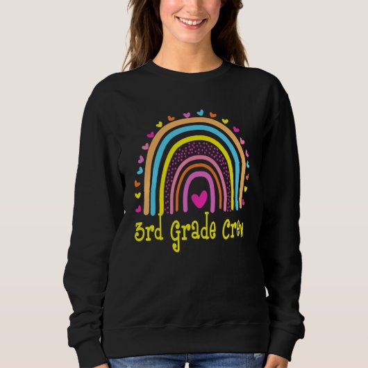 Sweatshirt Hello Team 3rd Grade Crew Back To School Teacher K (Devant)