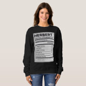 Sweatshirt Herbert Information sur la nutrition Problème de r (Devant entier)