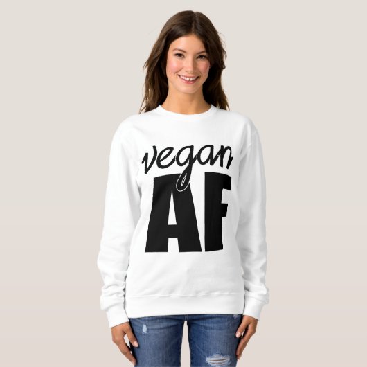 Sweatshirt Herbivore | Vegan AF (Devant entier)
