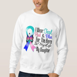 Sweatshirt Héros de ruban de cancer de la thyroïde ma fille