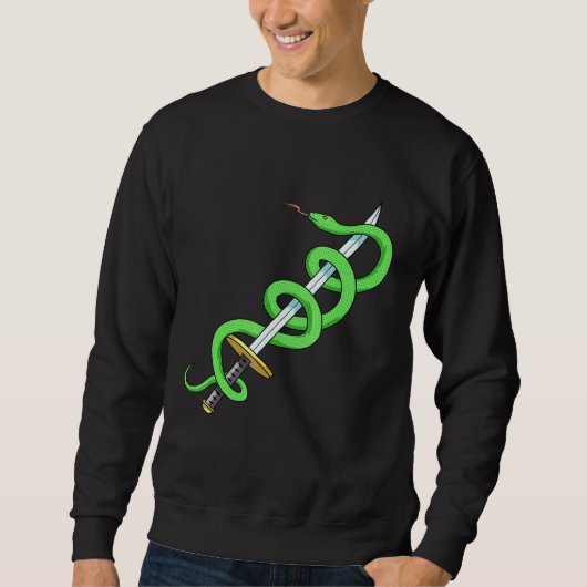Sweatshirt Herpétologiste du reptile des épées de serpent (Devant)