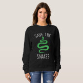 Sweatshirt Herpétologiste du reptile des serpent Ophiologiste (Devant entier)
