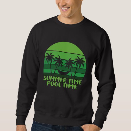 SWEATSHIRT HEURE D'ÉTÉ PISCINE. (Devant)
