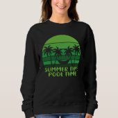 SWEATSHIRT HEURE D'ÉTÉ PISCINE. (Devant)