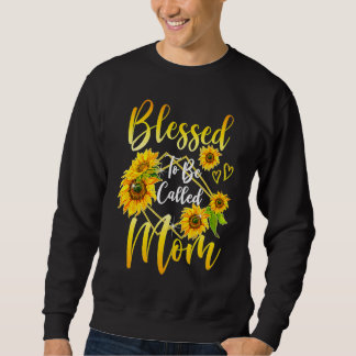 Sweatshirt Heureuse d'être appelée maman Tournesol Fête des m