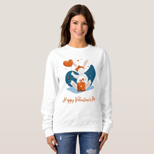 Sweatshirt Heureuse Sainte-Valentin (Devant entier)