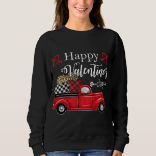 Sweatshirt Heureuse Sainte-Valentin Camion Rouge ramassage Le