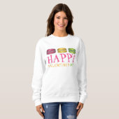 Sweatshirt Heureuse Sainte-Valentin Français Macaron Cookie P (Devant entier)