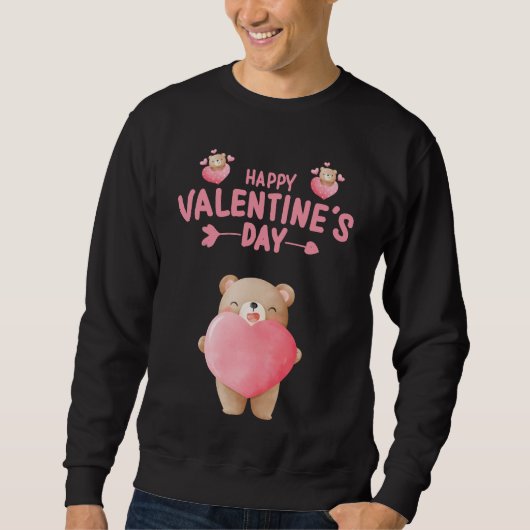 SWEATSHIRT HEUREUSE SAINTE-VALENTIN VALENTINE BEAR (Devant)