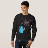 SWEATSHIRT HEUREUSE SAINTE-VALENTIN, VALENTINE MONSTER (Devant entier)