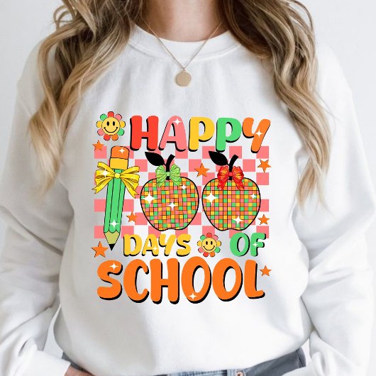 Sweatshirt heureux 100 jours d'école . appréciation de l'ense