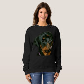 Sweatshirt Heureux Casquette Rottweiler (Devant entier)