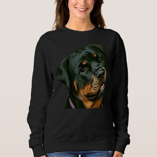 Sweatshirt Heureux Casquette Rottweiler (Devant)