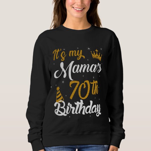 Sweatshirt Heureux c'est le 70e anniversaire de ma mère 1955  (Devant)