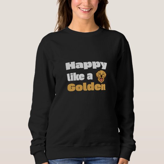 Sweatshirt Heureux comme un Golden (Devant)