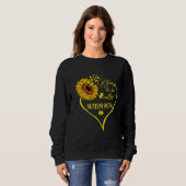 Sweatshirt Heureux D'Être Appelé Autisme Maman Sunflower Hear (Devant entier)