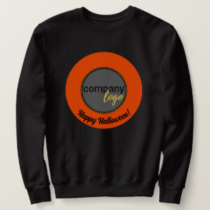 SWEATSHIRT HEUREUX HALLOWEEN BUSINESS MARQUE LOGO SUR ORANGE