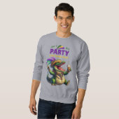 Sweatshirt Heureux Mardi Gras Alligator (Devant entier)