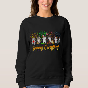 Sweatshirt Heureux tout chat drôle amoureux des chats mignon