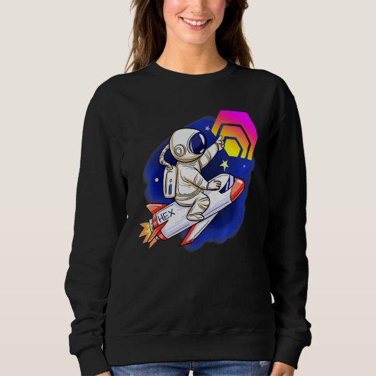 Sweatshirt Hex Crypto Moon Man Cute Rocket Cryptomonnaie Sta (Devant)