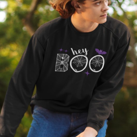 Sweatshirt Hey & Bye Boo Halloween Bat et Web
