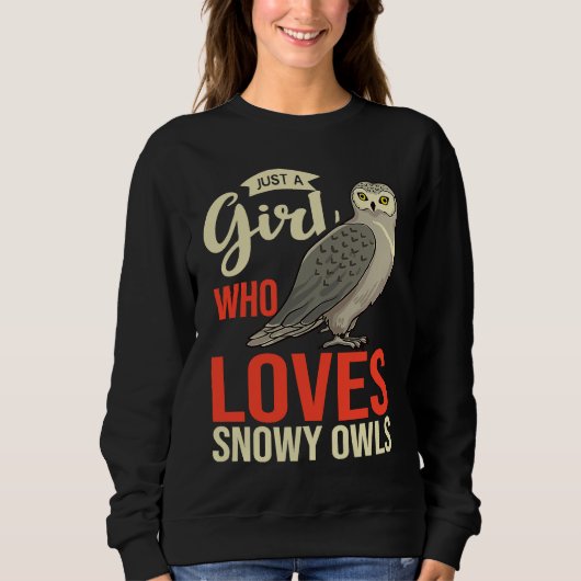Sweatshirt Hibou blanc oiseau animal (Devant)