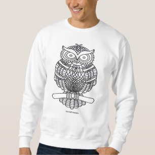 Sweatshirt Hibou (blanc) - Sweat-shirt pour hommes