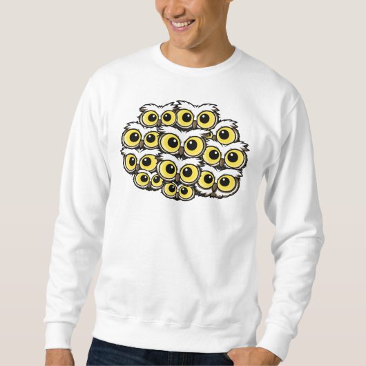 Sweatshirt Hibou de style années 70 (Devant)