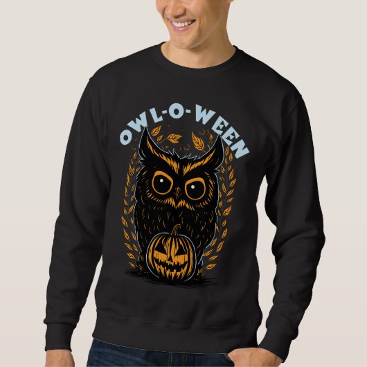 Sweatshirt Hibou d'Halloween (Devant)