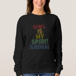 Sweatshirt Hibou est mon esprit Animal rétro les années 70 vi