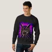 Sweatshirt Hibou Féroce Faune Vintage (Devant entier)