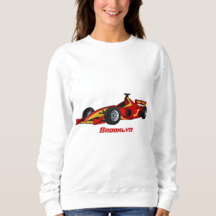 Sweatshirt High speed racing cars cartoon illustration