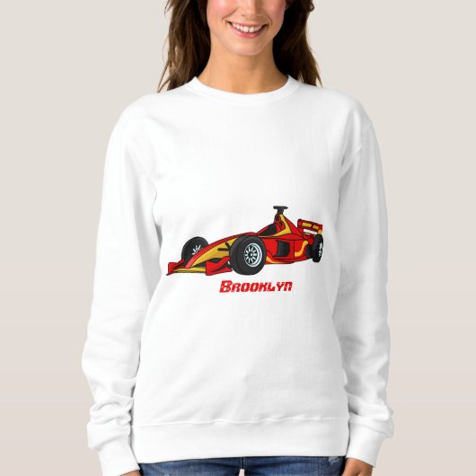 Sweatshirt High speed racing cars cartoon illustration (Devant)