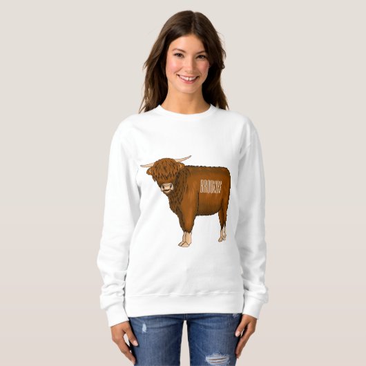 Sweatshirt Highland cow (Devant entier)