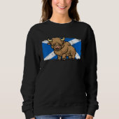 Sweatshirt Highland Cow Scotland Flag Scottish Farmer Rodeo (Devant)