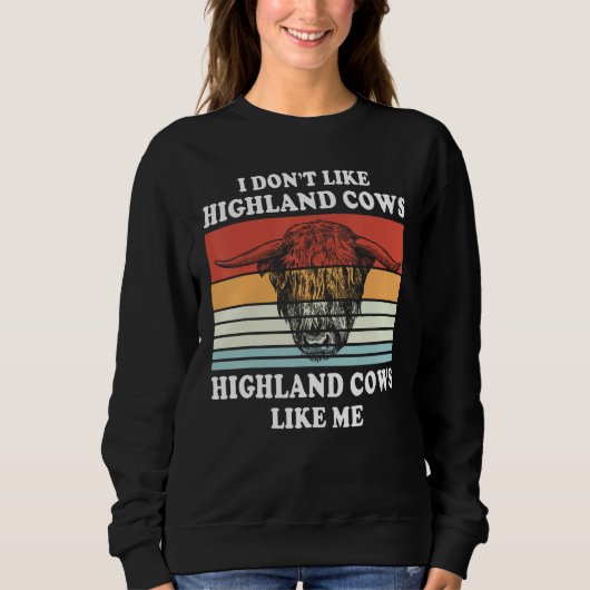 Sweatshirt Highland Cows Farmer Animal Cattle Cow (Devant)