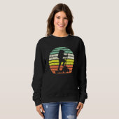 Sweatshirt Hiker Explorer Randonnée Retro Sunset Vintage (Devant entier)