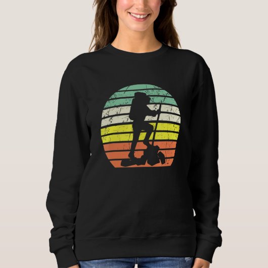 Sweatshirt Hiker Explorer Randonnée Retro Sunset Vintage (Devant)
