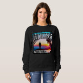 Sweatshirt Hiking nature s therapy sunset hiking (Devant entier)