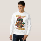 Sweatshirt Hip hop Gingerbread Homme drôle Noël urbain (Devant entier)