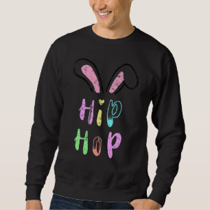 Sweatshirt Hip hop mignon Drôle Lapin de Pâques Vintage Joyeu
